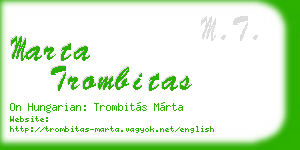 marta trombitas business card